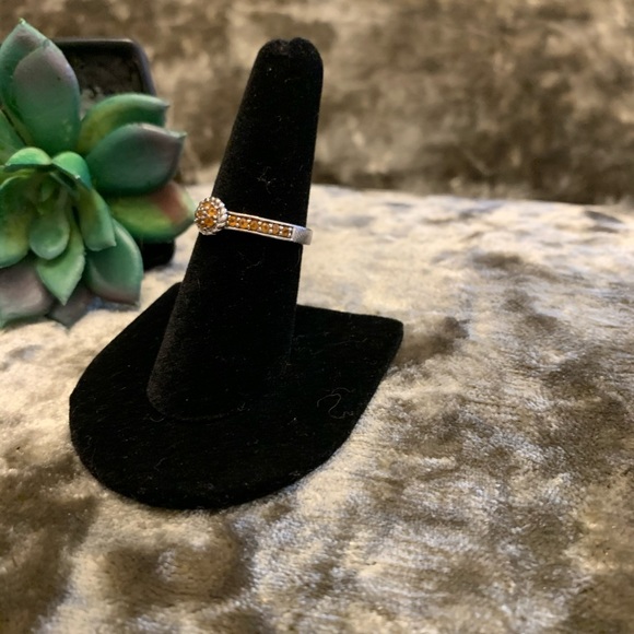 🌟Judith Ripka stackable orange floral ring🌟 - Picture 3 of 8